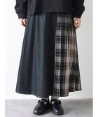 【ルディックパーク/LUDIC PARK】のチェック柄切替デニムスカート 人気、トレンドファッション・服の通販 founy(ファニー) ファッション Fashion レディースファッション Fashion for Women スカート Skirts デニムスカート・カジュアルスカート Denim Skirts おすすめ Recommended / Our Picks チェック Check, Plaid, Tartan デニム Denim, Jeans Material プリーツ Pleats, Pleated 切替 Switching, Contrast Panel thumbnail 黒|ID: prp329100004692786 ipo3291000000033885008