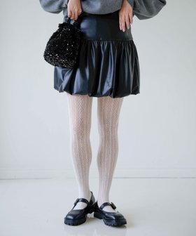 【ジーナシス/JEANASiS】のLeather Balloon Skirt 人気、トレンドファッション・服の通販 founy(ファニー) ファッション Fashion レディースファッション Fashion for Women スカート Skirts おすすめ Recommended / Our Picks ストレッチ Stretch, Stretchy Fabric タイツ Tights, Legwear トレンド Trend, Trending Now バルーン Balloon, Balloon Silhouette ミニスカート Mini Skirt, Short Skirt エレガント 上品 Elegant |ID:prp329100004692795