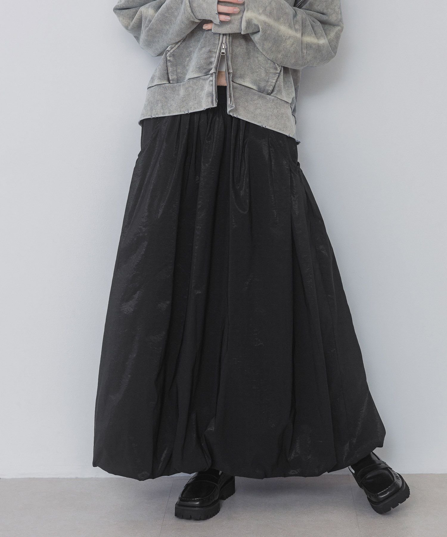 【ジーナシス/JEANASiS】のバルーンロングスカート 人気、トレンドファッション・服の通販 founy(ファニー) 　ファッション　Fashion　レディースファッション　Fashion for Women　スカート　Skirts　ロングスカート　Long Skirts / Maxi & Midi Skirts　おすすめ　Recommended / Our Picks　ギャザー　Gathered, Ruffled　ジャケット　Jacket, Outerwear　ドローコード　Drawcord, Drawstring Cord　バルーン　Balloon, Balloon Silhouette　ブルゾン　Blouson, Bomber Jacket　ポケット　Pocket, Pocket Detail　マニッシュ　Mannish, Boyish　 other-1|ID: prp329100004692797 ipo3291000000033885054