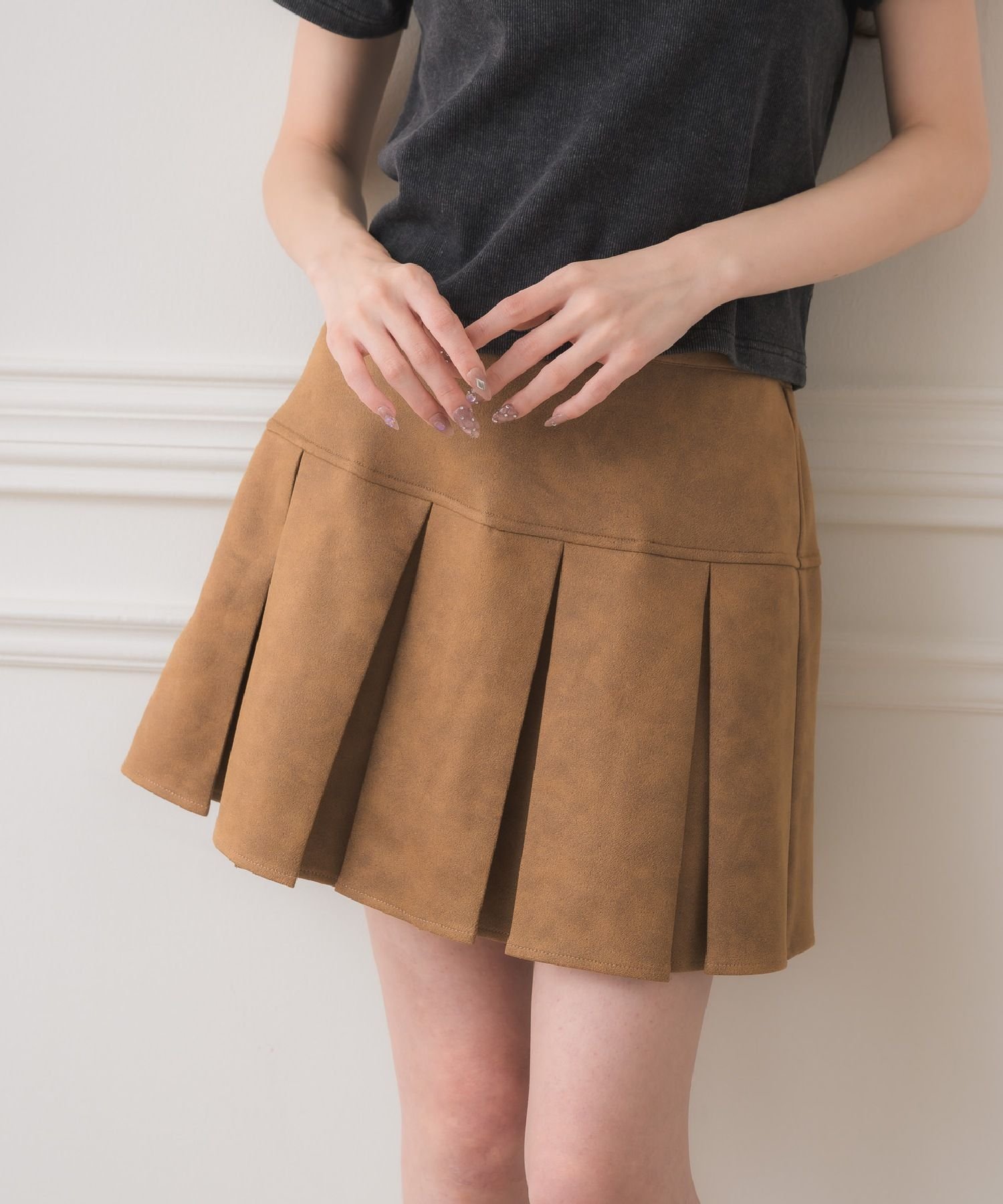 【レトロガール/RETRO GIRL】のアソートプリーツミニSK インテリア・キッズ・メンズ・レディースファッション・服の通販 founy(ファニー) 　ファッション　Fashion　レディースファッション　Fashion for Women　スカート　Skirts　カーディガン　Cardigan, Knitwear　トレンド　Trend, Trending Now　フェイクレザー　Faux Leather, PU Leather　プリーツ　Pleats, Pleated　ボックス　Boxy, Box Shape　ミニスカート　Mini Skirt, Short Skirt　定番　Standard, Basic Item　無地　Plain, Solid Color　秋　Autumn　ブラウン|ID: prp329100004692892 ipo3291000000033885417