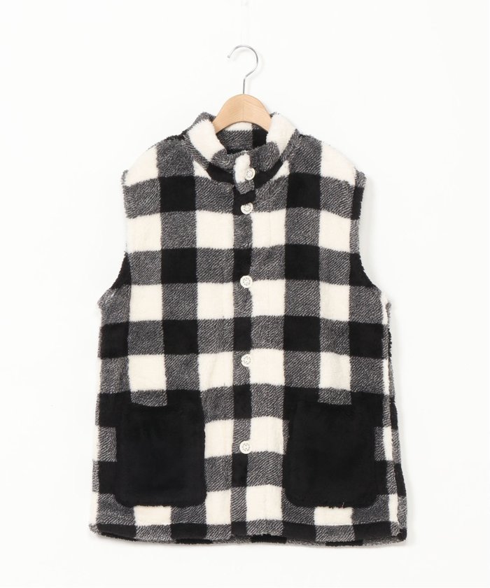【キッドブルー/KID BLUE】の24シャギーギンガム ベスト インテリア・キッズ・メンズ・レディースファッション・服の通販 founy(ファニー) https://founy.com/ ファッション Fashion レディースファッション Fashion for Women アウター Coat / Outerwear Collection トップス・カットソー Cut & Sew Tops ベスト&ジレ / 重ね着スタイル Vests & Gilets ギンガム Gingham, Gingham Fabric プリント Print, Printed Pattern ベスト Vest, Waistcoat モコモコ Fuzzy, Fluffy 冬 Winter / This Winter 定番 Standard, Basic Item |ID: prp329100004692917 ipo3291000000033885511