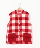 【キッドブルー/KID BLUE】の24シャギーギンガム ベスト レッド|ID: prp329100004692917 ipo3291000000033885514