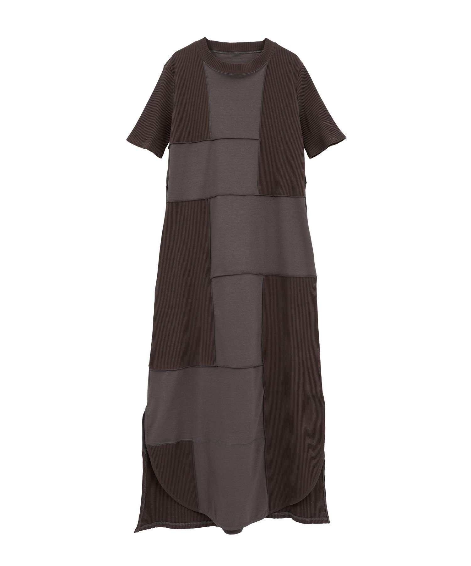 【コンバーストウキョウ/CONVERSE TOKYO】の【HL】PATCHWORK RIB DRESS 人気、トレンドファッション・服の通販 founy(ファニー) 　ファッション　Fashion　レディースファッション　Fashion for Women　ワンピース　Dresses　フォーマル・パーティードレス・結婚式用ドレス　Elegant & Casual Dresses　カットソー　Cut and Sewn Top　パッチワーク　Patchwork, Mixed Fabric　ポケット　Pocket, Pocket Detail　マキシ　Maxi, Full Length　ラウンド　Round, Round Neck　リラックス　Relax, Relaxed Fit　ワイド　Wide, Wide Fit　無地　Plain, Solid Color　 other-1|ID: prp329100004692930 ipo3291000000033885561