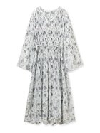 【セルフォード/CELFORD】のフラワープリントプリーツワンピース 人気、トレンドファッション・服の通販 founy(ファニー) ファッション Fashion レディースファッション Fashion for Women ワンピース Dresses おすすめ Recommended / Our Picks ジャカード／ジャガード Jacquard, Woven Pattern スキッパー Skipper, Open Collar フィット Fit, Slim Fit プリント Print, Printed Pattern プリーツ Pleats, Pleated リボン Ribbon, Bow エレガント 上品 Elegant thumbnail SAX[083]|ID: prp329100004692931 ipo3291000000033885572