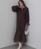 【バブ ブージュルード/Bab Bou Jeloud】の【低身長~高身長向けサイズあり】オーガンジー切替スウェットワンピース BROWN|ID: prp329100004692937 ipo3291000000033954231