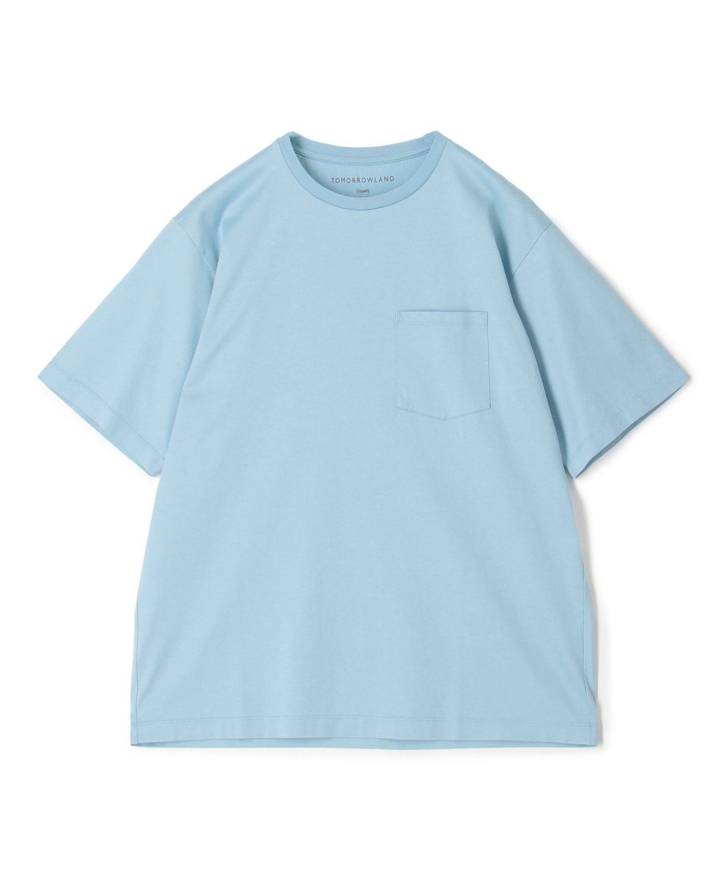 【トゥモローランド/TOMORROWLAND / MEN】のギザコットン ハーフスリーブ ポケットTシャツ インテリア・キッズ・メンズ・レディースファッション・服の通販 founy(ファニー) 　ファッション　Fashion　メンズファッション　Fashion for Men　スリーブ　Sleeve, Long Sleeve / Short Sleeve　ハーフ　Half, Half-Length　ポケット　Pocket, Pocket Detail　リラックス　Relax, Relaxed Fit　エレガント 上品　Elegant　半袖　Short Sleeve, Half Sleeve　夏　Summer　65 スカイブルー|ID: prp329100004692982 ipo3291000000033885775