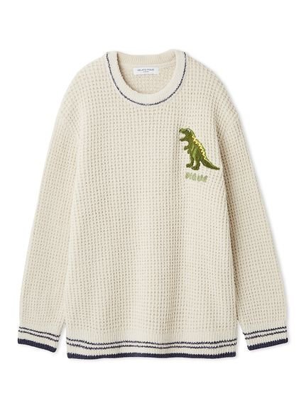 【ジェラートピケ オム/GELATO PIQUE HOMME / MEN】の【HOMME】ワッフルダイナソープルオーバー インテリア・キッズ・メンズ・レディースファッション・服の通販 founy(ファニー) https://founy.com/ ファッション Fashion メンズファッション Fashion for Men トップス・カットソー Cut & Sew Tops おすすめ Recommended / Our Picks ハーフ Half, Half-Length ワッフル Waffle, Waffle Knit |ID: prp329100004692999 ipo3291000000033885831