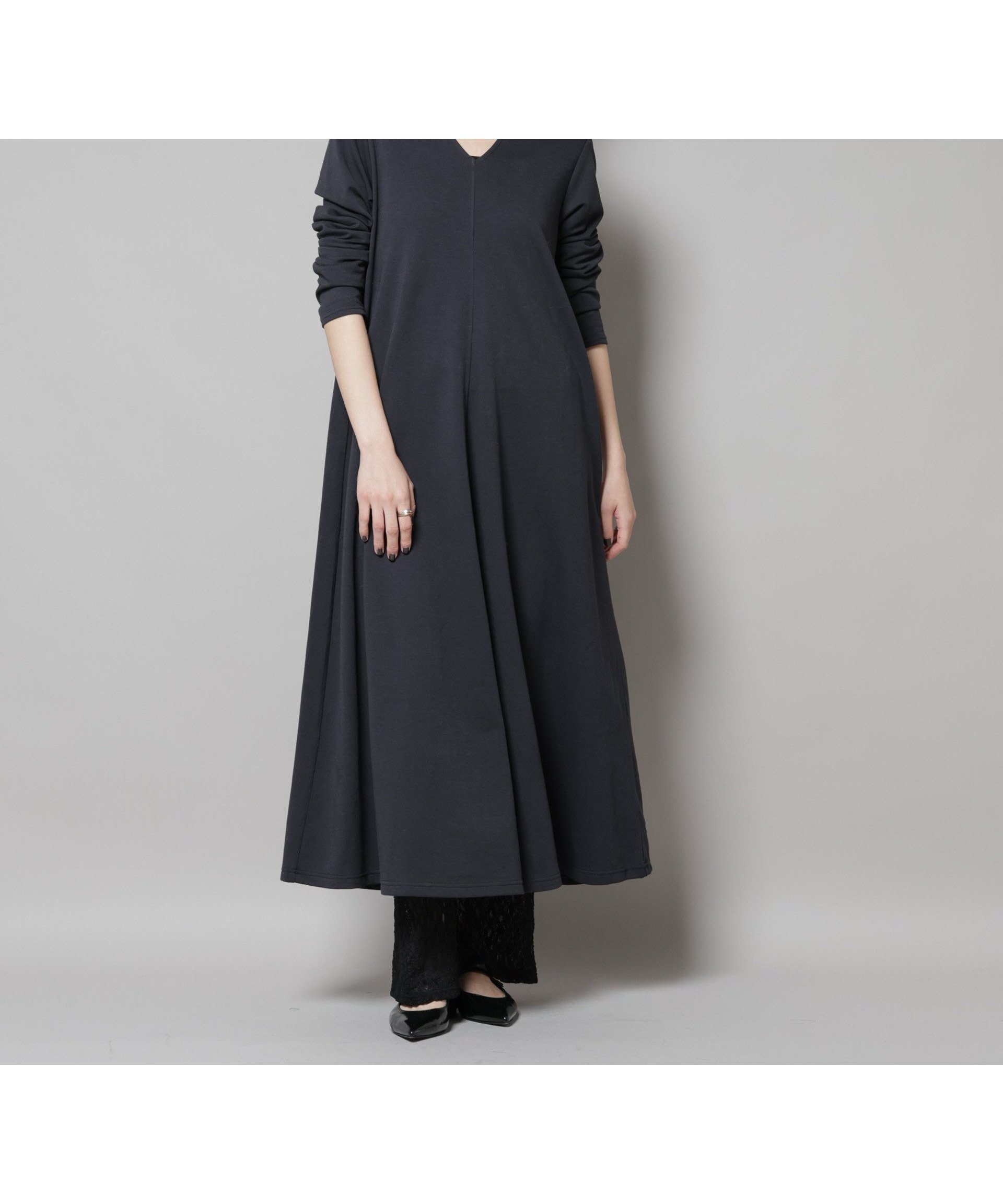【ナノ ユニバース/nano universe】のライトコットンダンボールフレアワンピース インテリア・キッズ・メンズ・レディースファッション・服の通販 founy(ファニー) 　ファッション　Fashion　レディースファッション　Fashion for Women　ワンピース　Dresses　2025年　2025　2025-2026秋冬・A/W　Autumn/Winter 2025–26 AW25–26　コンパクト　Compact, Small Size　シンプル　Simple, Minimal　スマート　Smart, Elegant　フレア　Flare, Flared　ポケット　Pocket, Pocket Detail　ロング　Long, Long-Length　チャコール3|ID: prp329100004693035 ipo3291000000033886078