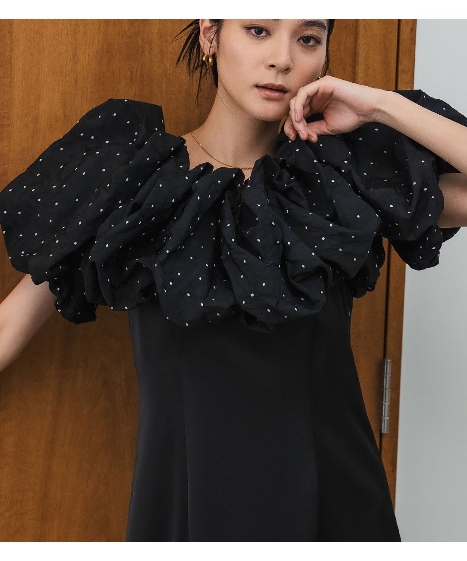 【ガール/GIRL】のクラウドライクバルーントップス ドット 結婚式 パーティードレス オケージョン インテリア・キッズ・メンズ・レディースファッション・服の通販 founy(ファニー) 　ファッション　Fashion　レディースファッション　Fashion for Women　トップス・カットソー　Cut & Sew Tops　ワンピース　Dresses　フォーマル・パーティードレス・結婚式用ドレス　Elegant & Casual Dresses　オケージョン　Occasion Wear　シンプル　Simple, Minimal　ジャカード／ジャガード　Jacquard, Woven Pattern　ドット　Polka Dot, Dot Pattern　ドレス　Dress, One-Piece　フォルム　Silhouette, Form　ボトム　Bottoms, Lower Wear　ランダム　Random, Irregular　再入荷　Restock / Back in Stock　おすすめ　Recommended / Our Picks　結婚式　Wedding　披露宴　Wedding Reception　二次会　After Party　BK|ID: prp329100004693041 ipo3291000000033886106