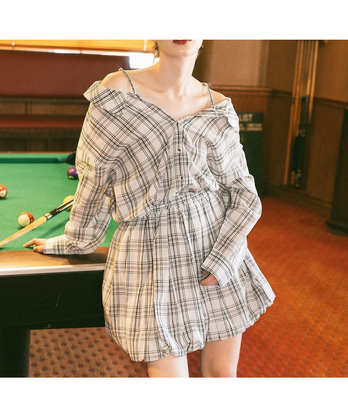 【レディアゼル/REDYAZEL】のマルチWAYチェックブラウス*バルーンスカートセットアップ 人気、トレンドファッション・服の通販 founy(ファニー) 　ファッション　Fashion　レディースファッション　Fashion for Women　セットアップ　Matching Sets　スカート・ミニ/ミディ/マキシ　Skirts / Mini, Midi & Maxi Skirts　キャミ　Camisole, Cami Top　スニーカー　Sneakers, Trainers　セットアップ　Set-Up, Coordinated Outfit　チェック　Check, Plaid, Tartan　バルーン　Balloon, Balloon Silhouette　ロング　Long, Long-Length　秋　Autumn　 other-1|ID: prp329100004693045 ipo3291000000033886119