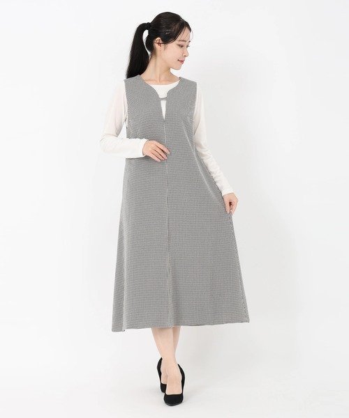 【ストロベリーフィールズ/STRAWBERRY FIELDS】のキーネックジャンパースカート インテリア・キッズ・メンズ・レディースファッション・服の通販 founy(ファニー) https://founy.com/ ファッション Fashion レディースファッション Fashion for Women スカート Skirts |ID: prp329100004693046 ipo3291000000033886123