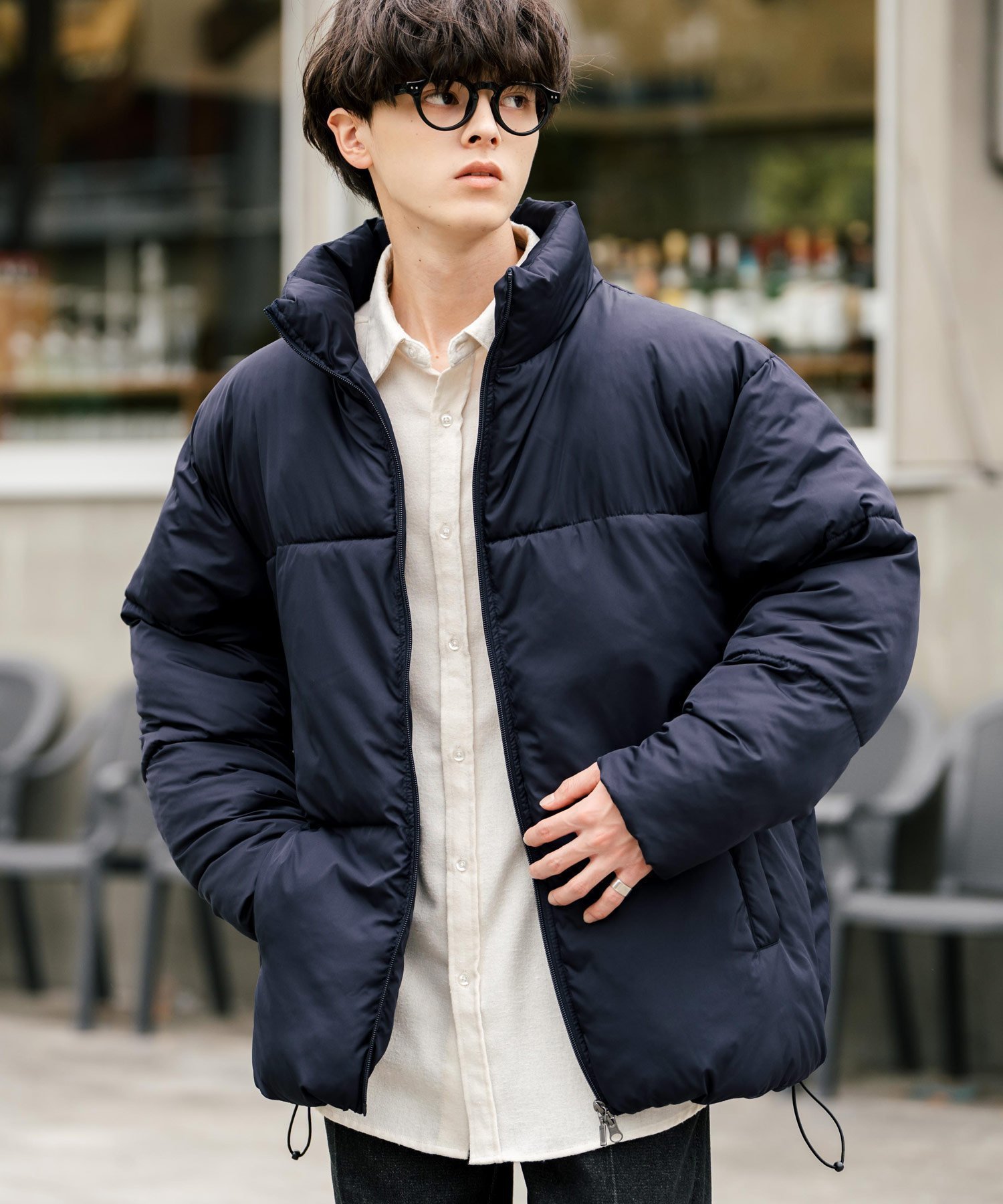 【ロッキーモンロー/Rocky Monroe】のオーバーサイズファイバーダウン中綿ジャケット インテリア・キッズ・メンズ・レディースファッション・服の通販 founy(ファニー) 　ファッション　Fashion　レディースファッション　Fashion for Women　アウター　Coat / Outerwear Collection　レディースジャケット・軽アウター　Jackets　アウトドア　Outdoor Clothing　ジャケット　Jacket, Outerwear　ダウン　Down, Puffer　軽量　Lightweight, Ultra Light　ネイビー|ID: prp329100004693191 ipo3291000000033887206
