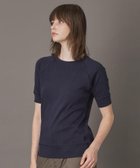 【ドレステリア/DRESSTERIOR】のラグランハーフスリーブプルオーバー 人気、トレンドファッション・服の通販 founy(ファニー) ファッション Fashion レディースファッション Fashion for Women トップス・カットソー Cut & Sew Tops カジュアルプルオーバー・ニットトップス Pullovers & Knit Tops / Casual Pullovers コンパクト Compact, Small Size シンプル Simple, Minimal スリーブ Sleeve, Long Sleeve / Short Sleeve thumbnail ネイビー|ID: prp329100004693198 ipo3291000000033887251