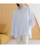 【エルーラ/Elura】のアイロンいらずワイドシャツ/578317 人気、トレンドファッション・服の通販 founy(ファニー) ファッション Fashion レディースファッション Fashion for Women トップス・カットソー Cut & Sew Tops シャツ・ブラウス・オフィスカジュアル Elegant Blouses & Button-Ups カフス Cuff Design スタイリッシュ Stylish, Fashionable スリット Slit, Slit Detail スリム Slim, Slim Fit ブラウジング Blouson Silhouette, Cinched Waist ボトム Bottoms, Lower Wear リラックス Relax, Relaxed Fit ループ Loop, Loop Knit ワイド Wide, Wide Fit エレガント 上品 Elegant thumbnail ブルーストライプ82|ID: prp329100004693229 ipo3291000000033887409
