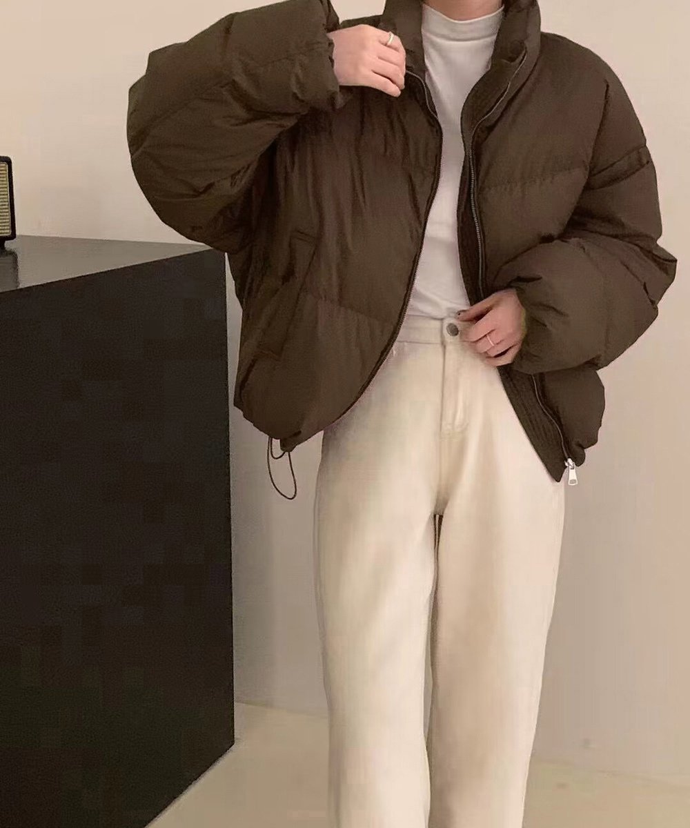 【ミニミニストア/miniministore】のダウンジャケット エコダウンブルゾン防寒 インテリア・キッズ・メンズ・レディースファッション・服の通販 founy(ファニー) 　ファッション　Fashion　レディースファッション　Fashion for Women　アウター　Coat / Outerwear Collection　レディースジャケット・軽アウター　Jackets　ブルゾンジャケット・スポーティアウター　Blouson Jackets　キルティング　Quilted, Quilting　ショート　Short, Short Length　ジャケット　Jacket, Outerwear　スタイリッシュ　Stylish, Fashionable　ダウン　Down, Puffer　ブルゾン　Blouson, Bomber Jacket　冬　Winter / This Winter　無地　Plain, Solid Color　防寒　Cold Protection, Winter-Ready　ブラウン|ID: prp329100004693244 ipo3291000000033887497