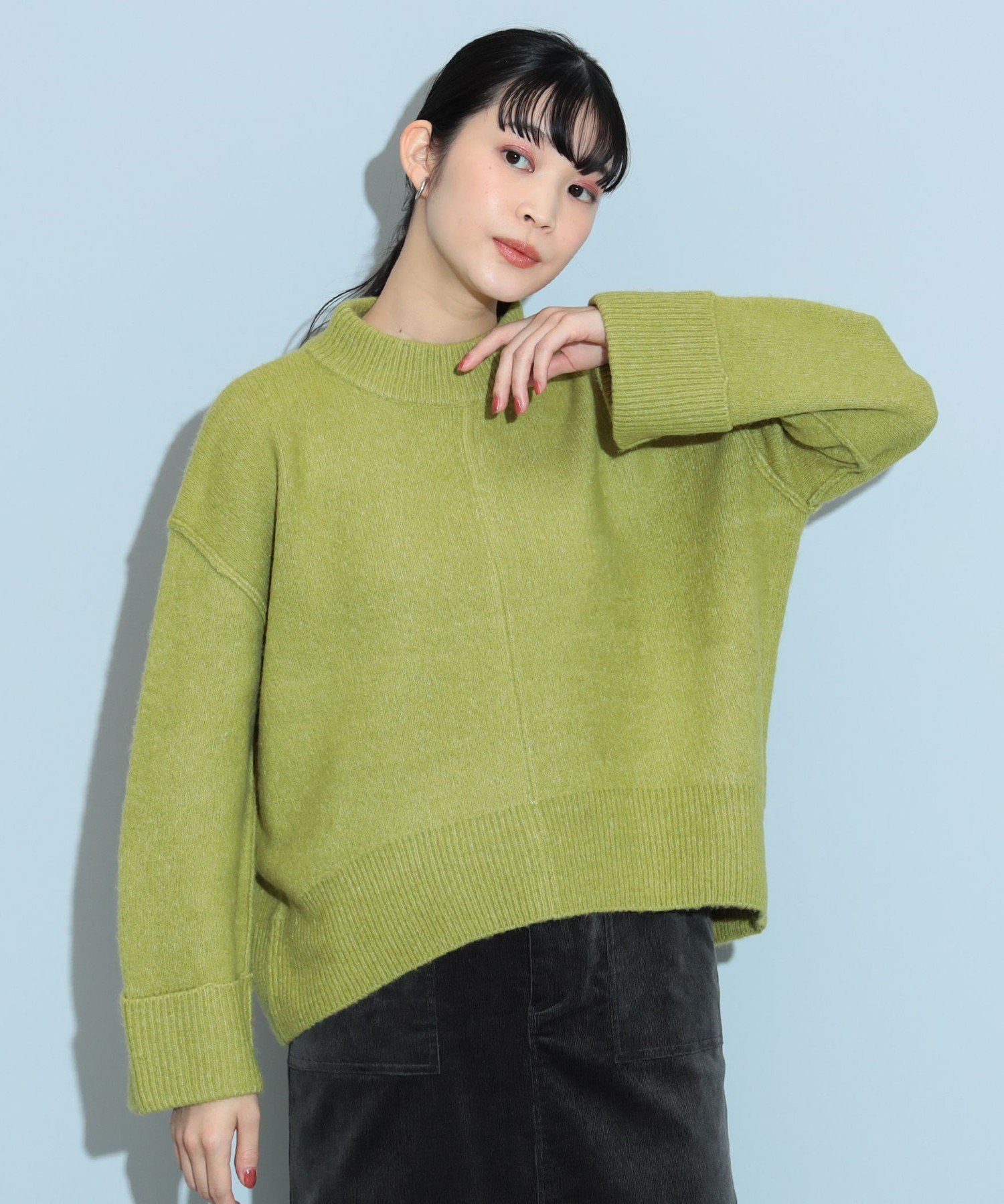 【ビームス ウイメン/BEAMS】のアウトリンキング プルオーバー(手洗い可能) インテリア・キッズ・メンズ・レディースファッション・服の通販 founy(ファニー) 　ファッション　Fashion　レディースファッション　Fashion for Women　トップス・カットソー　Cut & Sew Tops　カジュアルプルオーバー・ニットトップス　Pullovers & Knit Tops / Casual Pullovers　おすすめ　Recommended / Our Picks　デニム　Denim, Jeans Material　ハイネック　High Neck, Mock Neck　バランス　Balance, Style Balance　ルーズ　Loose, Oversized　ワイド　Wide, Wide Fit　定番　Standard, Basic Item　LIME|ID: prp329100004693249 ipo3291000000033887514