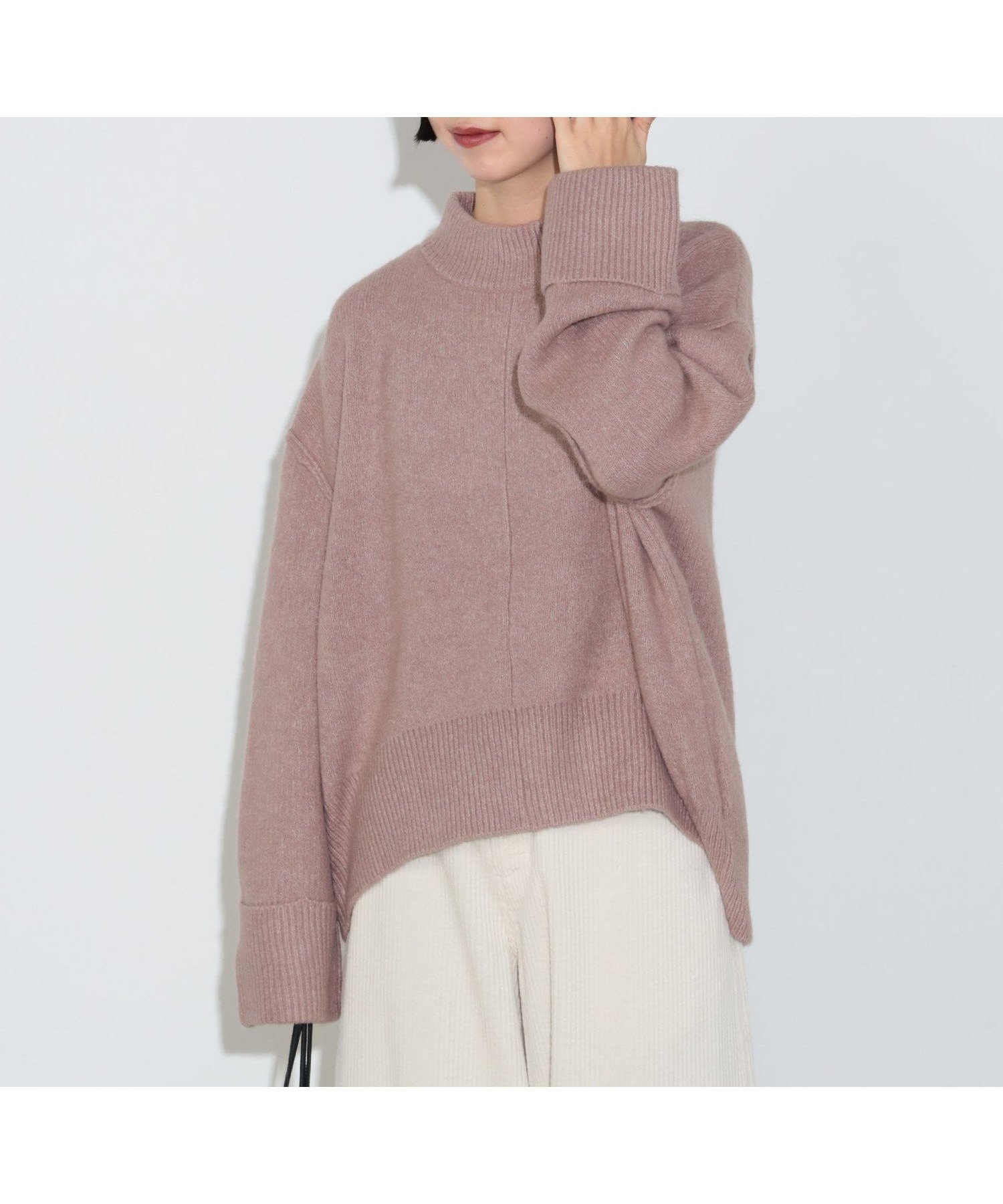 【ビームス ウイメン/BEAMS】のアウトリンキング プルオーバー(手洗い可能) インテリア・キッズ・メンズ・レディースファッション・服の通販 founy(ファニー) 　ファッション　Fashion　レディースファッション　Fashion for Women　トップス・カットソー　Cut & Sew Tops　カジュアルプルオーバー・ニットトップス　Pullovers & Knit Tops / Casual Pullovers　おすすめ　Recommended / Our Picks　デニム　Denim, Jeans Material　ハイネック　High Neck, Mock Neck　バランス　Balance, Style Balance　ルーズ　Loose, Oversized　ワイド　Wide, Wide Fit　定番　Standard, Basic Item　PINK|ID: prp329100004693249 ipo3291000000033887517