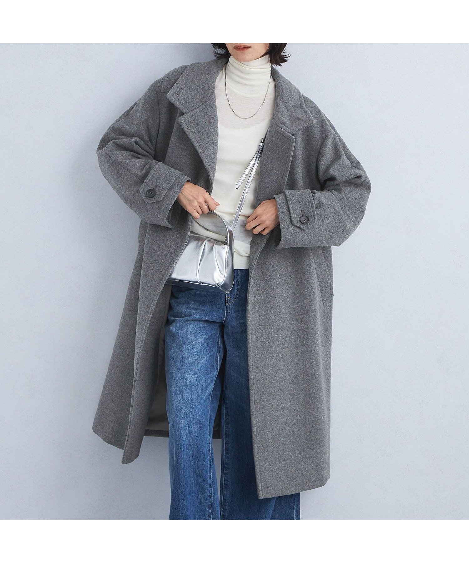 【ユナイテッドアローズ/UNITED ARROWS】のsize SHORT/TALLあり SENTDALE WOOL スタンドカラー ロング コート インテリア・キッズ・メンズ・レディースファッション・服の通販 founy(ファニー) 　ファッション　Fashion　レディースファッション　Fashion for Women　アウター　Coat / Outerwear Collection　コート・ロングコート・ピーコート　Long Coats, Peacoats & More　秋　Autumn　スタンド　Stand Collar, Upright Stand　フレア　Flare, Flared　フロント　Front, Front Design　マニッシュ　Mannish, Boyish　ミドル　Middle Length, Mid Height　メルトン　Melton, Heavy Wool　ロング　Long, Long-Length　ワイド　Wide, Wide Fit　冬　Winter / This Winter　おすすめ　Recommended / Our Picks　MD.GRAY|ID: prp329100004693271 ipo3291000000033887624