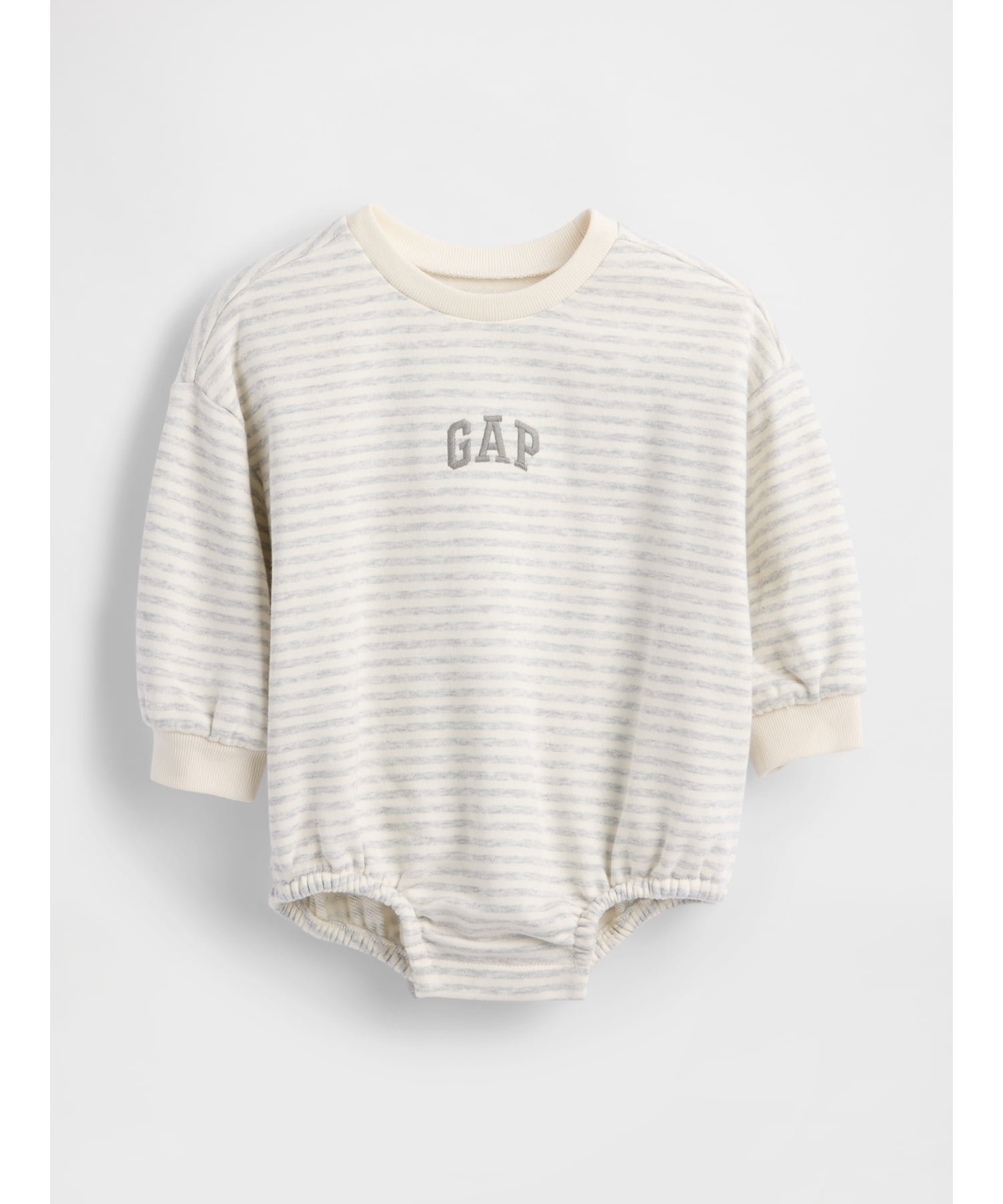 【ギャップ/GAP / KIDS】のバブル ボディスーツ (ベビー) インテリア・キッズ・メンズ・レディースファッション・服の通販 founy(ファニー) 　ファッション　Fashion　キッズファッション　Fashion for Kids　スウェット / スエット　Sweatshirt, Sweatwear　ストライプ　Stripe, Striped Pattern　スーツ　Suit, Formalwear　フロント　Front, Front Design　ベビー　Baby, Babywear　BC15 HEATHER GREY|ID: prp329100004693276 ipo3291000000033887644