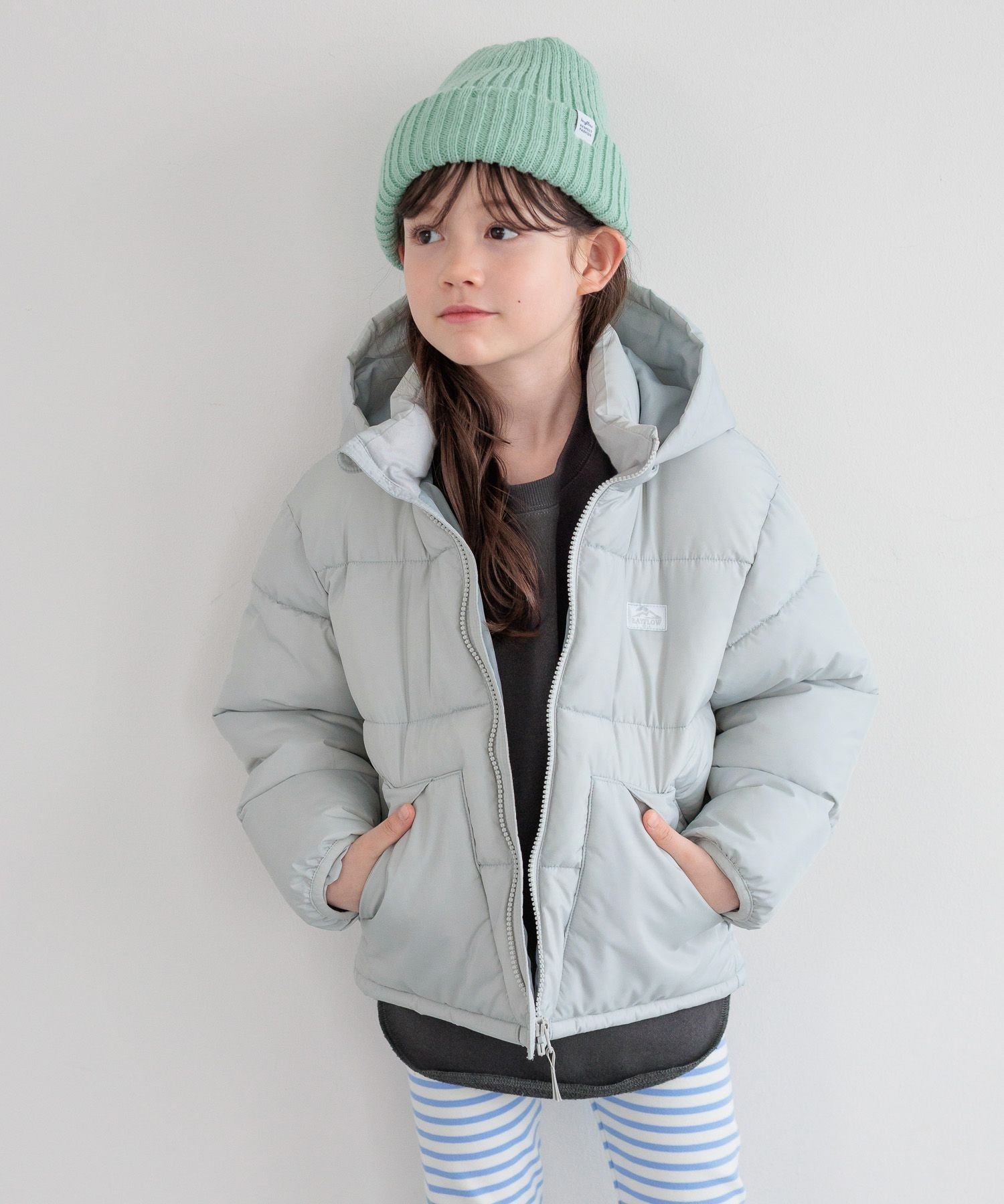 【ベイフロー/BAYFLOW / KIDS】の選べるサイズ展開! エアサーマルフードジャケット(KIDS) インテリア・キッズ・メンズ・レディースファッション・服の通販 founy(ファニー) 　ファッション　Fashion　キッズファッション　Fashion for Kids　洗える　Machine Washable　クール　Cool, Chic　グラフィック　Graphic, Graphic Design　軽量　Lightweight, Ultra Light　ダウン　Down, Puffer　デニム　Denim, Jeans Material　ベーシック　Basic, Essential　ボトム　Bottoms, Lower Wear　ポケット　Pocket, Pocket Detail　ミニスカート　Mini Skirt, Short Skirt　冬　Winter / This Winter　おすすめ　Recommended / Our Picks　NEW!!アイスグレー12※WEB限定|ID: prp329100004693282 ipo3291000000034025448