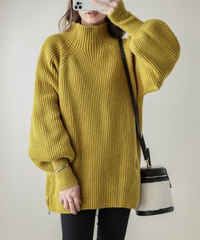 【ラジュール/Lajour】のサイドジップ オーバーサイズニット 人気、トレンドファッション・服の通販 founy(ファニー) ファッション Fashion レディースファッション Fashion for Women トップス・カットソー Cut & Sew Tops ニット Knit Tops & Sweaters おすすめ Recommended / Our Picks インナー Innerwear サイドジップ Side Zip, Side Zipper ショルダー Shoulder, Shoulder Strap ドロップ Drop Shoulder, Dropped Style |ID:prp329100004693283