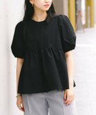 【ビームス ウイメン/BEAMS】の【洗濯可/半袖/ゆったりサイズ/オフィス/きれいめ/涼しい】Ray BEAMS / ランタンスリーブ ギャザー ブラウス 人気、トレンドファッション・服の通販 founy(ファニー) ファッション Fashion レディースファッション Fashion for Women トップス・カットソー Cut & Sew Tops シャツ・ブラウス・オフィスカジュアル Elegant Blouses & Button-Ups ギャザー Gathered, Ruffled スリーブ Sleeve, Long Sleeve / Short Sleeve デニム Denim, Jeans Material リボン Ribbon, Bow 半袖 Short Sleeve, Half Sleeve thumbnail BLACK|ID: prp329100004693330 ipo3291000000033887957