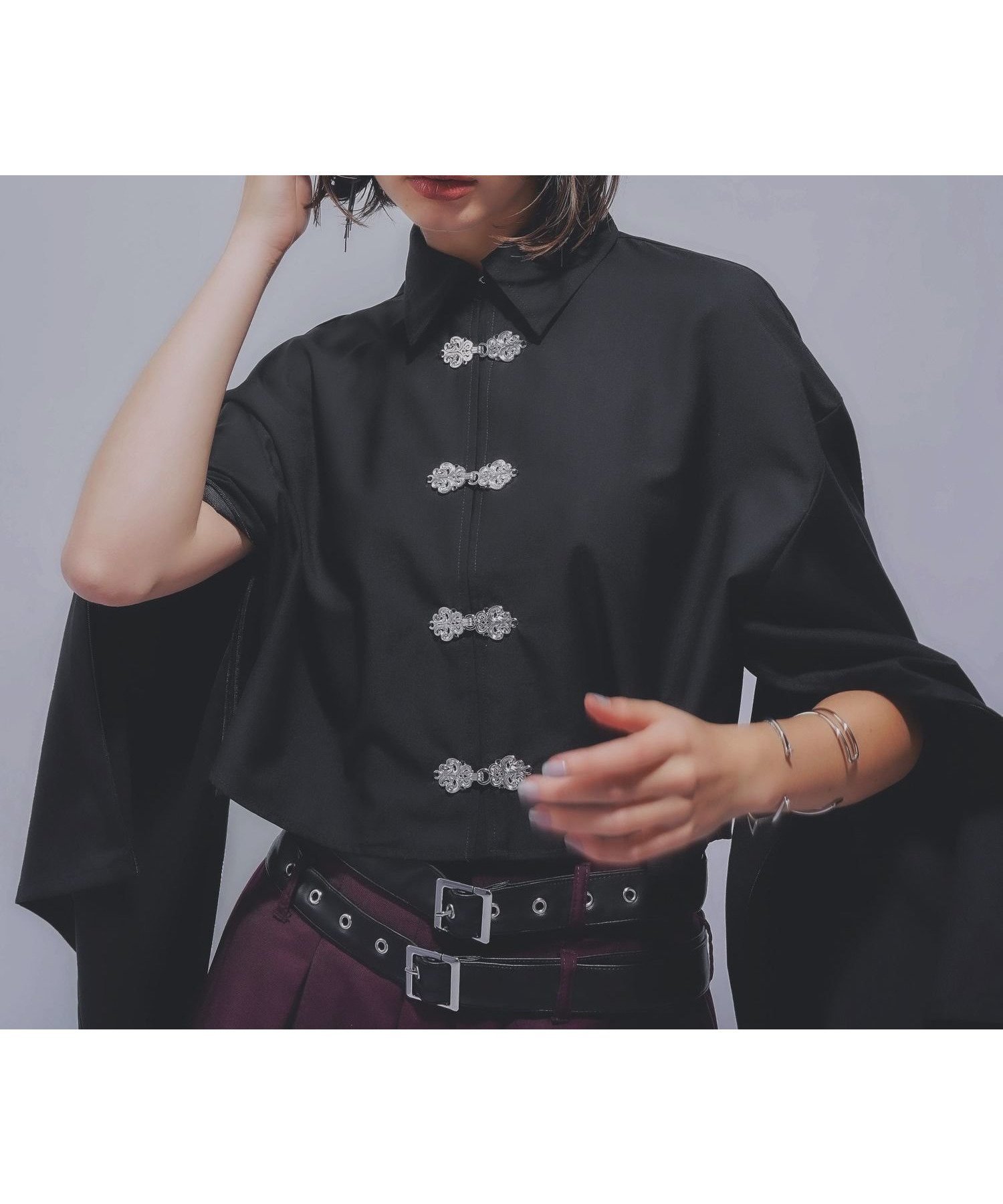 【ハレ/HARE】のチャイナパーツシャツ 人気、トレンドファッション・服の通販 founy(ファニー) 　ファッション　Fashion　レディースファッション　Fashion for Women　トップス・カットソー　Cut & Sew Tops　シャツ・ブラウス・オフィスカジュアル　Elegant Blouses & Button-Ups　おすすめ　Recommended / Our Picks　ウェーブ　Wavy Pattern　キャミソール　Camisole, Spaghetti Strap Top　ショート　Short, Short Length　ジップ　Zip, Zipper　ストレート　Straight, Straight Cut　タンク　Tank Top, Sleeveless Top　デニム　Denim, Jeans Material　ワイド　Wide, Wide Fit　エレガント 上品　Elegant　夏　Summer　羽織　Haori, Light Jacket　 other-1|ID: prp329100004693364 ipo3291000000034075925