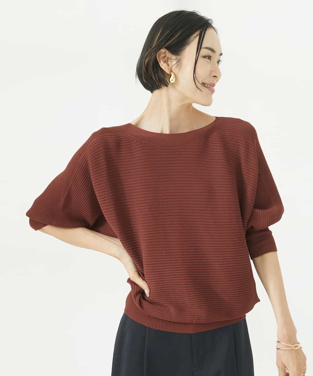 【ミッシェルクラン/MICHEL KLEIN】のホールガーメントドルマンスリーブニット(7分袖) 人気、トレンドファッション・服の通販 founy(ファニー) 　ファッション　Fashion　レディースファッション　Fashion for Women　トップス・カットソー　Cut & Sew Tops　ニット　Knit Tops & Sweaters　洗える　Machine Washable　秋　Autumn　ストレッチ　Stretch, Stretchy Fabric　ドレープ　Drape, Draping Fabric　フィット　Fit, Slim Fit　ホールガーメント　WholeGarment, Seamless Knit　ロング　Long, Long-Length　 other-1|ID: prp329100004693386 ipo3291000000033888543