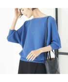 【ミッシェルクラン/MICHEL KLEIN】のホールガーメントドルマンスリーブニット(7分袖) 人気、トレンドファッション・服の通販 founy(ファニー) ファッション Fashion レディースファッション Fashion for Women トップス・カットソー Cut & Sew Tops ニット Knit Tops & Sweaters 洗える Machine Washable 秋 Autumn ストレッチ Stretch, Stretchy Fabric ドレープ Drape, Draping Fabric フィット Fit, Slim Fit ホールガーメント WholeGarment, Seamless Knit ロング Long, Long-Length thumbnail ブルー|ID: prp329100004693386 ipo3291000000033888547