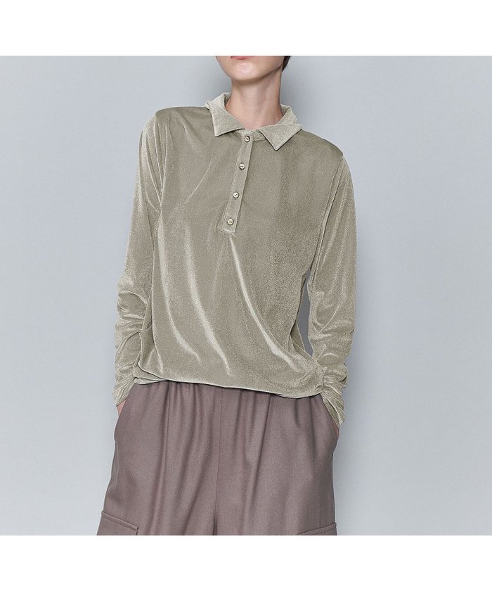 【ユナイテッドアローズ/UNITED ARROWS】の6(ROKU) シアー ベロア シャツプルオーバー インテリア・キッズ・メンズ・レディースファッション・服の通販 founy(ファニー) https://founy.com/ ファッション Fashion レディースファッション Fashion for Women トップス・カットソー Cut & Sew Tops シャツ・ブラウス・オフィスカジュアル Elegant Blouses & Button-Ups カジュアルプルオーバー・ニットトップス Pullovers & Knit Tops / Casual Pullovers ベロアトップス Velour Tops / Velvet-Look Items インナー Innerwear シアー Sheer, See-Through ベロア Velour, Soft Velvet ポロシャツ Polo Shirt, Collared Tee アウトレット Outlet / Clearance |ID: prp329100004693388 ipo3291000000034124507