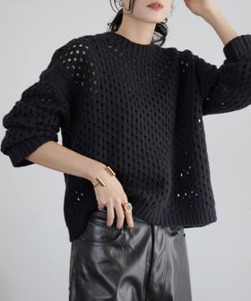 【ガール/GIRL】 《新色追加》ショート丈 透かし編み メッシュニット プルオーバー人気、トレンドファッション・服の通販 founy(ファニー) ファッション Fashion レディースファッション Fashion for Women トップス・カットソー Cut & Sew Tops ニット Knit Tops & Sweaters カジュアルプルオーバー・ニットトップス Pullovers & Knit Tops / Casual Pullovers インナー Innerwear ショート Short, Short Length スリーブ Sleeve, Long Sleeve / Short Sleeve 透かし Cut-Out, Lacework デニム Denim, Jeans Material バランス Balance, Style Balance フェミニン Feminine, Girly マキシ Maxi, Full Length メッシュ Mesh, Net Fabric A/W・秋冬 Autumn/Winter 再入荷 Restock / Back in Stock エレガント 上品 Elegant |ID:prp329100004693393