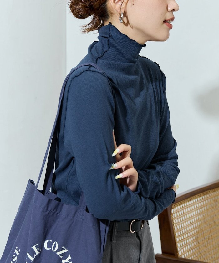 【フリークスストア/FREAK'S STORE】のGinger メロー タートル ロング スリーブ トップス【限定展開】 インテリア・キッズ・メンズ・レディースファッション・服の通販 founy(ファニー) 　ファッション　Fashion　レディースファッション　Fashion for Women　トップス・カットソー　Cut & Sew Tops　冬　Winter / This Winter　スリーブ　Sleeve, Long Sleeve / Short Sleeve　タートル　Turtleneck, Turtle Collar　ロング　Long, Long-Length　A/W・秋冬　Autumn/Winter　ネイビー|ID: prp329100004693416 ipo3291000000033888847