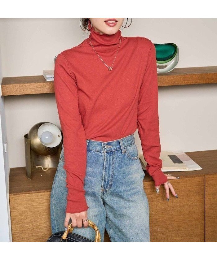 【フリークスストア/FREAK'S STORE】のGinger メロー タートル ロング スリーブ トップス【限定展開】 25AW インテリア・キッズ・メンズ・レディースファッション・服の通販 founy(ファニー) 　ファッション　Fashion　レディースファッション　Fashion for Women　トップス・カットソー　Cut & Sew Tops　2025年　2025　2025-2026秋冬・A/W　Autumn/Winter 2025–26 AW25–26　冬　Winter / This Winter　スリーブ　Sleeve, Long Sleeve / Short Sleeve　タートル　Turtleneck, Turtle Collar　ロング　Long, Long-Length　A/W・秋冬　Autumn/Winter　レッド|ID: prp329100004693416 ipo3291000000034399994