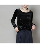 【ナノ ユニバース/nano universe】の前後2wayベロアカットトップス(セットアップ可) ブラック|ID:prp329100004693421