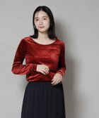 【ナノ ユニバース/nano universe】の前後2wayベロアカットトップス(セットアップ可) D.レッド1|ID:prp329100004693421