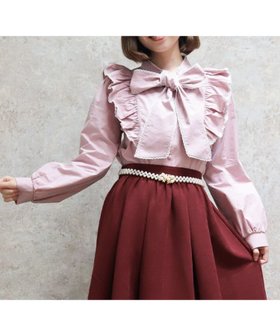 【アクシーズファム/axes femme】の配色ピコレースボウタイブラウス 人気、トレンドファッション・服の通販 founy(ファニー) ファッション Fashion レディースファッション Fashion for Women トップス・カットソー Cut & Sew Tops シャツ・ブラウス・オフィスカジュアル Elegant Blouses & Button-Ups ガーリー Girly, Feminine Style ビッグ Big, Oversized ボトム Bottoms, Lower Wear リボン Ribbon, Bow レース Lace, Lace Fabric |ID:prp329100004693432
