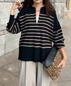 【スタイルドア/STYLEDOOR】のフロント2wayニットプルオーバー 人気、トレンドファッション・服の通販 founy(ファニー) ファッション Fashion レディースファッション Fashion for Women トップス・カットソー Cut & Sew Tops ニット Knit Tops & Sweaters カジュアルプルオーバー・ニットトップス Pullovers & Knit Tops / Casual Pullovers インナー Innerwear キャミソール Camisole, Spaghetti Strap Top クール Cool, Chic サテン Satin, Glossy Fabric シンプル Simple, Minimal タンク Tank Top, Sleeveless Top タートル Turtleneck, Turtle Collar デニム Denim, Jeans Material フロント Front, Front Design ベーシック Basic, Essential ボトム Bottoms, Lower Wear ボーダー Border, Stripe 無地 Plain, Solid Color ワイド Wide, Wide Fit thumbnail ブラック柄2|ID: prp329100004693469 ipo3291000000034030244