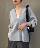 【スタイルドア/STYLEDOOR】のフロント2wayニットプルオーバー 人気、トレンドファッション・服の通販 founy(ファニー) ファッション Fashion レディースファッション Fashion for Women トップス・カットソー Cut & Sew Tops ニット Knit Tops & Sweaters カジュアルプルオーバー・ニットトップス Pullovers & Knit Tops / Casual Pullovers インナー Innerwear キャミソール Camisole, Spaghetti Strap Top クール Cool, Chic サテン Satin, Glossy Fabric シンプル Simple, Minimal タンク Tank Top, Sleeveless Top タートル Turtleneck, Turtle Collar デニム Denim, Jeans Material フロント Front, Front Design ベーシック Basic, Essential ボトム Bottoms, Lower Wear ボーダー Border, Stripe 無地 Plain, Solid Color ワイド Wide, Wide Fit thumbnail グレー|ID: prp329100004693469 ipo3291000000036071203