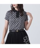 【その他のブランド/Other】のSTA柄チェッカー柄ジャガード半袖ポロシャツ (WOMENS) ブラック|ID: prp329100004693501 ipo3291000000033889579