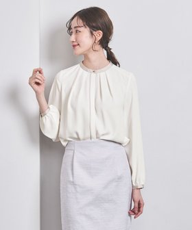 【ユナイテッドアローズ/UNITED ARROWS】のバイカラー パイピング ブラウス 人気、トレンドファッション・服の通販 founy(ファニー) ファッション Fashion レディースファッション Fashion for Women トップス・カットソー Cut & Sew Tops シャツ・ブラウス・オフィスカジュアル Elegant Blouses & Button-Ups インナー Innerwear ジャケット Jacket, Outerwear スクエア Square, Square Shape ドット Polka Dot, Dot Pattern パイピング Piping, Trim Design フロント Front, Front Design メタル Metal, Metal Parts ラベンダー Lavender ワンポイント One Point, Statement Accent セレモニー Ceremony |ID:prp329100004693584
