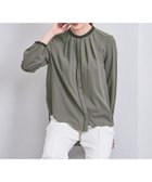【ユナイテッドアローズ/UNITED ARROWS】のバイカラー パイピング ブラウス DK.GRAY|ID:prp329100004693584
