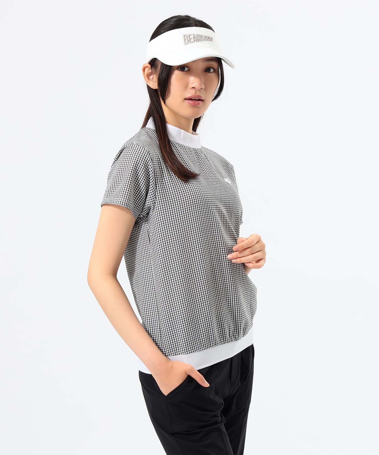 【ビームス ゴルフ/BEAMS GOLF】のWOMEN ORANGE LABEL / ドットエアモックネックシャツ 人気、トレンドファッション・服の通販 founy(ファニー) 　ファッション　Fashion　レディースファッション　Fashion for Women　トップス・カットソー　Cut & Sew Tops　シャツ・ブラウス・オフィスカジュアル　Elegant Blouses & Button-Ups　アウトドア　Outdoor Clothing　吸水　Absorbent, Quick-Dry　軽量　Lightweight, Ultra Light　シンプル　Simple, Minimal　センター　Center, Center Line　ドット　Polka Dot, Dot Pattern　フィット　Fit, Slim Fit　メッシュ　Mesh, Net Fabric　モックネック　Mock Neck, Short Turtleneck　ラウンド　Round, Round Neck　夏　Summer　ゴルフ　Golf　 other-1|ID: prp329100004693587 ipo3291000000033890399