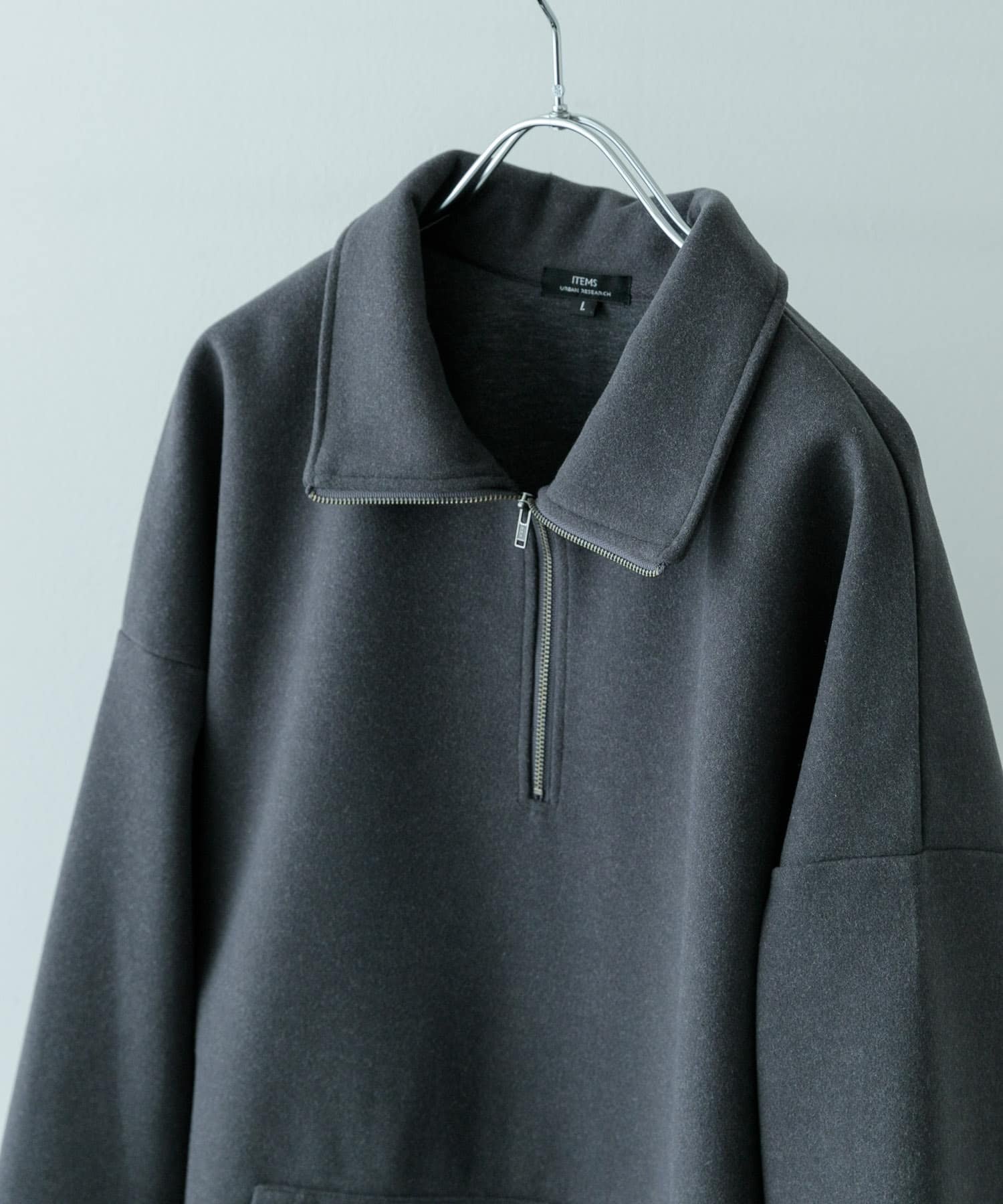 【アイテムズ アーバンリサーチ/ITEMS URBAN RESEARCH / MEN】の高機能ジャージーメルトンハーフzipプルオーバー インテリア・キッズ・メンズ・レディースファッション・服の通販 founy(ファニー) 　ファッション　Fashion　メンズファッション　Fashion for Men　トップス・カットソー　Cut & Sew Tops　2024年　2024　2024-2025秋冬・A/W　Autumn/Winter 2024–25 AW24–25　冬　Winter / This Winter　メルトン　Melton, Heavy Wool　リラックス　Relax, Relaxed Fit　人気　Popular, Best Seller　A/W・秋冬　Autumn/Winter　CHA|ID: prp329100004693657 ipo3291000000033891105