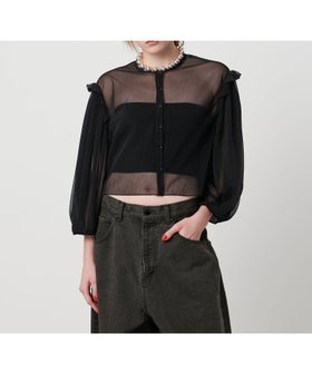 【ユナイテッドアローズ/UNITED ARROWS】のASTRAET シアー フリル クルーネックカットソー 人気、トレンドファッション・服の通販 founy(ファニー) ファッション Fashion レディースファッション Fashion for Women トップス・カットソー Cut & Sew Tops カットソー・ベーシックTシャツ Cut-and-Sewn Tops / Stretch Tees & Basics おすすめ Recommended / Our Picks シアー Sheer, See-Through フェミニン Feminine, Girly フリル Frill, Ruffle |ID:prp329100004693688