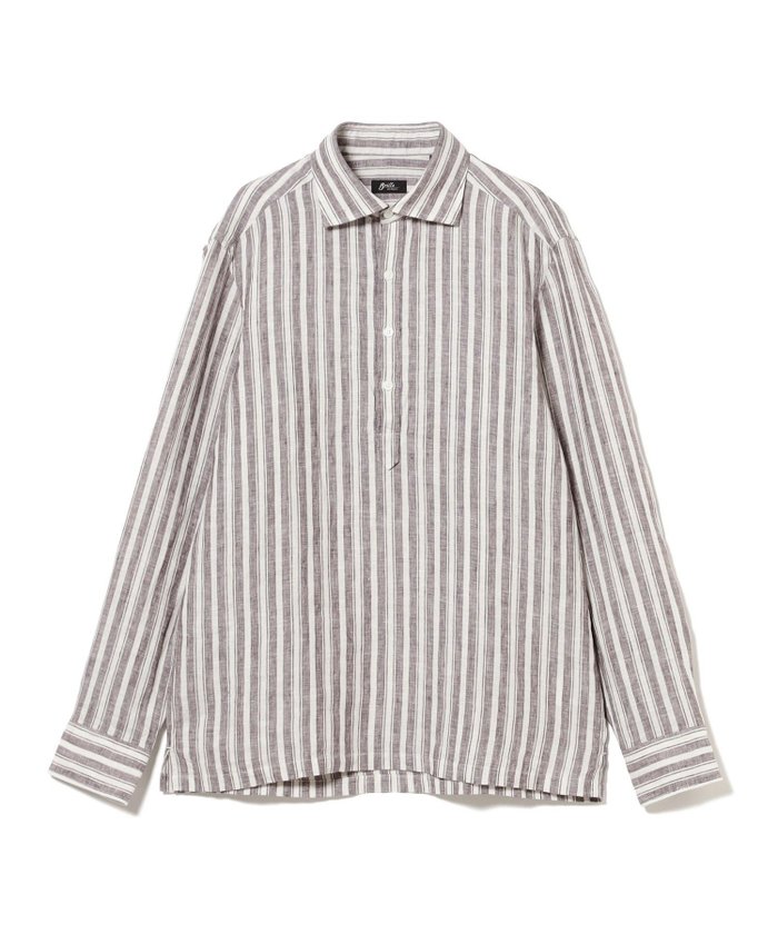 【ビームス/BEAMS / MEN】のリネン サンドストライプ プルオーバー シャツ インテリア・キッズ・メンズ・レディースファッション・服の通販 founy(ファニー) https://founy.com/ ファッション Fashion メンズファッション Fashion for Men トップス・カットソー Cut & Sew Tops メンズシャツ Shirts ストライプ Stripe, Striped Pattern バランス Balance, Style Balance モダン Modern, Contemporary リネン Linen, Linen Fabric リラックス Relax, Relaxed Fit エレガント 上品 Elegant |ID: prp329100004693720 ipo3291000000033891541