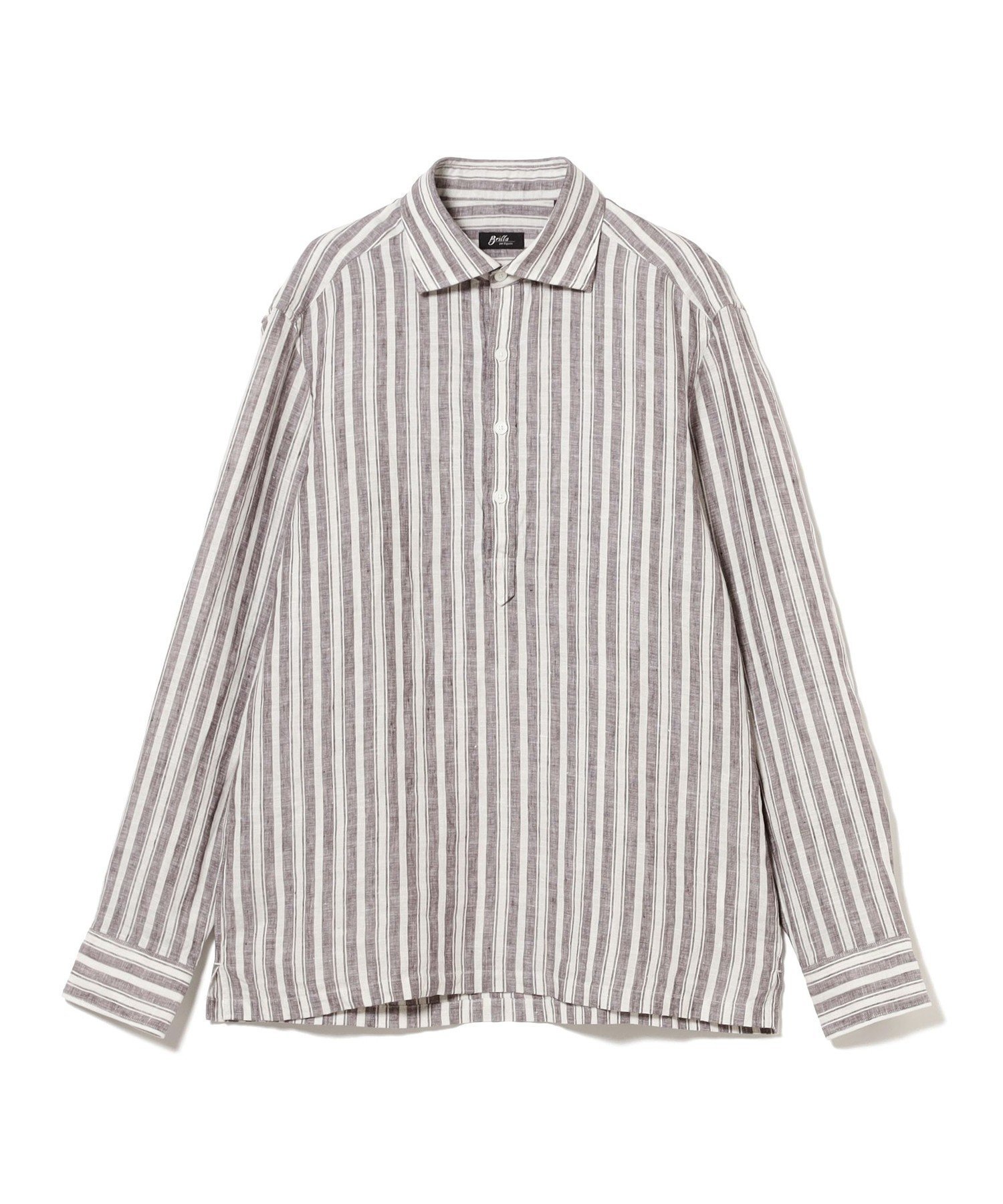 【ビームス/BEAMS / MEN】のリネン サンドストライプ プルオーバー シャツ 人気、トレンドファッション・服の通販 founy(ファニー) 　ファッション　Fashion　メンズファッション　Fashion for Men　トップス・カットソー　Cut & Sew Tops　メンズシャツ　Shirts　ストライプ　Stripe, Striped Pattern　バランス　Balance, Style Balance　モダン　Modern, Contemporary　リネン　Linen, Linen Fabric　リラックス　Relax, Relaxed Fit　エレガント 上品　Elegant　 other-1|ID: prp329100004693720 ipo3291000000033891541
