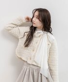 【ランダ/RANDA】のツイードニットカーディガン IVORY|ID: prp329100004693725 ipo3291000000033891556