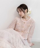 【ランダ/RANDA】のツイードニットカーディガン PINK|ID: prp329100004693725 ipo3291000000033891563