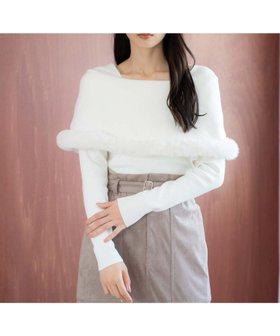 【ノエラ/Noela】のファートリムニット 人気、トレンドファッション・服の通販 founy(ファニー) ファッション Fashion レディースファッション Fashion for Women トップス・カットソー Cut & Sew Tops ニット Knit Tops & Sweaters おすすめ Recommended / Our Picks フェイクファー Faux Fur, Imitation Fur ポケット Pocket, Pocket Detail |ID:prp329100004693786