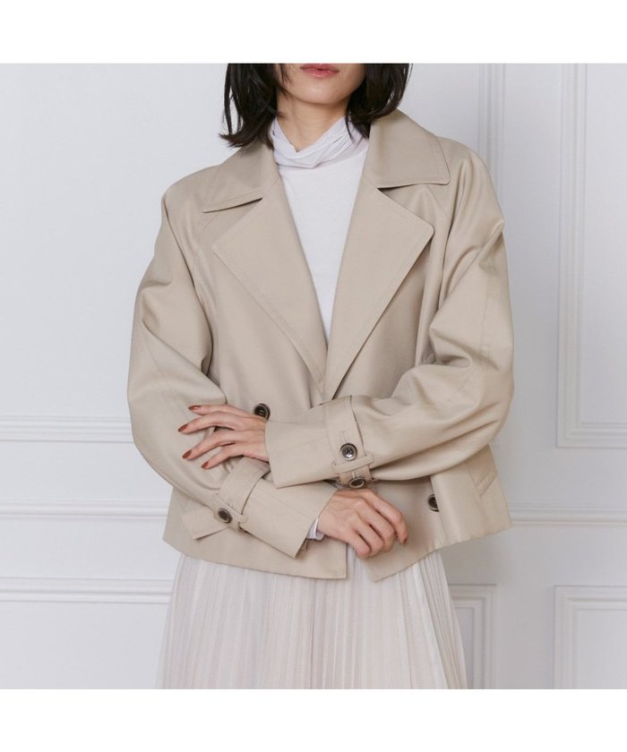 【イネド/INED】のショートトレンチコート インテリア・キッズ・メンズ・レディースファッション・服の通販 founy(ファニー) https://founy.com/ ファッション Fashion レディースファッション Fashion for Women アウター Coat / Outerwear Collection コート・ロングコート・ピーコート Long Coats, Peacoats & More トレンチコート / 春秋の定番アウター Trench Coats クラシック Classic, Timeless Style ショート Short, Short Length シンプル Simple, Minimal ダブル Double, Double-Breasted バランス Balance, Style Balance ポケット Pocket, Pocket Detail エレガント 上品 Elegant |ID: prp329100004693814 ipo3291000000033892060